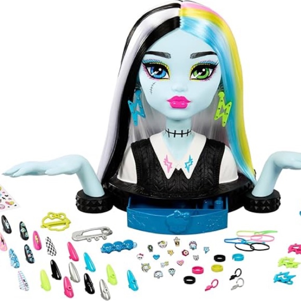 Monster High Styling Head with Blue and Black Hair